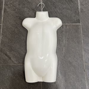 Mannequin Childrens White Torso Kids Hanging Dress Form Hollow Back Hard Plastic